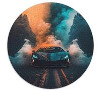 Cooles Sportwagen-Puzzle 1000 Teile für Erwachsene, rundes Puzzle für Teenager, interaktives Familienspiel, herausforderndes Geschenk, 1000 Teile (67,5x67,5cm)