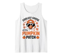 Coolest Goose At The Pumpkin Patch Halloween Ringraziamento Canotta