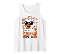 Coolest Goose At The Pumpkin Patch Halloween Ringraziamento Canotta