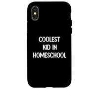 Coolest Kid In Homeschool Funny Siblings Tees Decor and More Custodia per iPhone X/XS