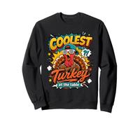 Coolest Turkey At The Table Funny Thanksgiving Family Dinner Felpa