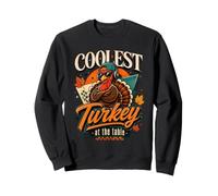 Coolest Turkey At The Table Funny Thanksgiving Family Dinner Felpa
