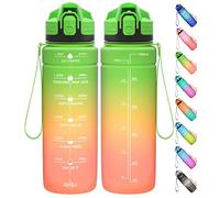 Coolfel Motivazionale Borraccia 1l/1,5l,2l, Borraccia Bambini 500ml/700ml, Senza BPA Bottiglia con Filtro Frutta & Indicatore del Tempo per Sportiva, Scuola, Sport, Ciclismo