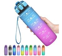 Coolfel Motivazionale Borraccia 1l/1,5l,2l, Borraccia Bambini 500ml/700ml, Senza BPA Bottiglia con Filtro Frutta & Indicatore del Tempo per Sportiva, Scuola, Sport, Ciclismo