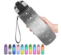 Coolfel Motivazionale Borraccia 1l/1,5l,2l, Borraccia Bambini 500ml/700ml, Senza BPA Bottiglia con Filtro Frutta & Indicatore del Tempo per Sportiva, Scuola, Sport, Ciclismo