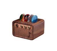 CoolGift Mart Accessori per chitarra, in legno di noce, a forma di amplificatore, regalo per chitarristi e chitarristi, per riporre ed esporre plettri