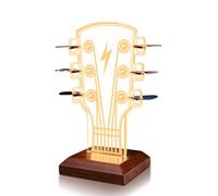 CoolGift Mart Porta plettro per chitarra elettrica, in acrilico, a forma di paletta, Giallo, Paletta