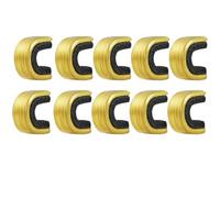 COOLHIYA 10 Pezzi Bowstring Buckle in Rame Nero per Tiro Arco | Arco e Corda, Mantiene la Freccia in Posizione, Accessori Archery, Confezione da 10