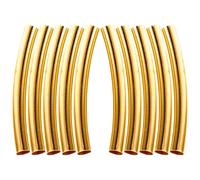 COOLHIYA 100pezzi Tubo Curvo in Metallo Distanziatore per Bracciali e Collane Accessori Resistente e Non Deformabile per Creazione Gioielli e Kit Perline Bambina