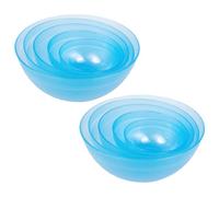 COOLHIYA 10pezzi Ciotole per Maschere Viso da Salone Plastica Premium Sicura e Durevole Miscelazione Facile e Pulizia Veloce Colori Vivi e Texture Morbida per Trattamenti Colore Casuale