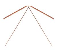 COOLHIYA 2 Pezzi Bacchette da Rabdomante in Ottone Oro Strumento Portatile per Radiestesia e Rilevamento Acqua Rotazione Flessibile
