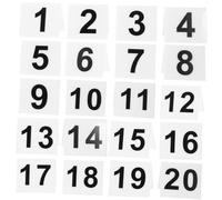 COOLHIYA 20 Pezzi Segnaposto Numerici da Acrilico V Shaped Faccia Design Compatto e Resistente per Ristoranti Bar e Segnaposto Facili da Leggere e Riutilizzabili