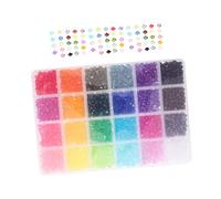 COOLHIYA 2160 Pezzi Perline Acriliche Cristallo Rotonde 6mm 24 Colori Vivaci Perline Sfaccettate per Creazione Gioielli Braccialetti Orecchini Fai da Te