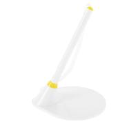 COOLHIYA 4 Pezzi Penna da Ufficio con Base Fissa 0, 5mm in Plastica Bianca