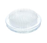 COOLHIYA Base per Composizioni Floreali Rotonda in Plastica Trasparente Aghi Robusti e Base a Ventosa, Strumento per L'Arte Floreale Domestica e Ikebana