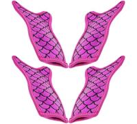 COOLHIYA Buste Riutilizzabili per Ghiaccioli 4 Pezzi a Tema Sirena in Gomma e Poliestere con Funzione di Raffreddamento Migliorata per Giovani