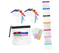 COOLHIYA Buste Zip per Pillole Trasparenti in Eva Leggere Etichette Vuote, 39 Pezzi, per Viaggi e Organizzazione della Medicina Colore Casuale