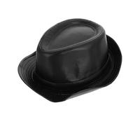 COOLHIYA Cappello Jazz in Pu Stile British Retro per Uomo e Donna Leggero e Resistente per Viaggi all Aperto Unica