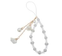 COOLHIYA Charm Telefono Compatto Pendente Fiore Cristallo Bianco 1 Pezzo