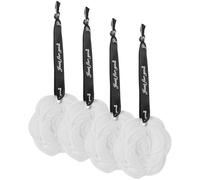 COOLHIYA Diffusore Oli Essenziali Forma di Fiore Bianco 4 Pezzi per Aromaterapia da Guardaroba Fette Profumate in Gesso Decorazione Appesa e Deodorante per Auto e Spazi per Animali