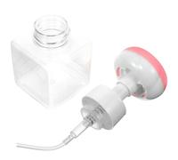 COOLHIYA Dispenser Design Pratico Schiuma da 250ml in Petg Compatto e Portatile Rosa, per Bagnoschiuma in Casa Pompa Anti-perdita