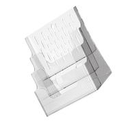 COOLHIYA Espositore Multi Tasche Brochure in Plastica Trasparente A4 per Leggero e Montabile a Parete Stili Multipli per Uffici e Banconi Stili Multipli