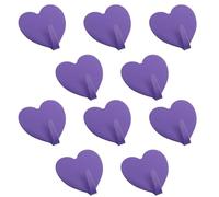 COOLHIYA Ganci Autoadesivi 10 Pezzi in Ferro Porpora a Forma di Cuore e Capacità di Carico Elevata Design Elegante senza Forare la Parete per Bagno e Soggiorno