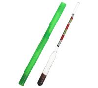 COOLHIYA Idrometro per Birra e Sciroppo d'Acero Scala Tripla, Vetro Borosilicato Verde, Misura Brix e Alcol Potenziale per Home Brew