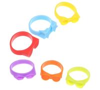COOLHIYA Marcatori Riutilizzabili in Silicone 6 Pezzi per Bottiglie di Vino e Birra, Segnabicchieri Colorati Design Elegante, Accessori per Feste in Casa e Eventi Familiari