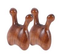 COOLHIYA Massaggiatore per Massaggio Viso Finitura Liscia per Naso 2 Pezzi in Legno e Portatile, Strumento e Raschiatura, per Rilassamento e Benessere Quotidiano