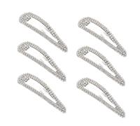 COOLHIYA Mollette Pezzi per Strass Chioma in Sposa da Argento Ferro 6 Decorazioni Eleganti per Acconciature Matrimonio