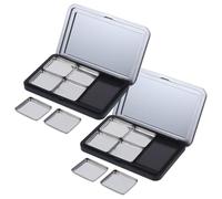 COOLHIYA Palette Vuota per Ombretti e Blush 2 Pezzi in As Grande Capacità e Design Magnetico per Make-up Occhi, per Viaggi e Uso DIY