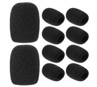 COOLHIYA Parabrezza per Microfono 10 Pezzi in Spugna, Coperture per Microfono Auricolare Filtro Anti-Pop, Accessori per Uso Professionale in Ambienti di Registrazione