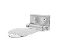 COOLHIYA Poggiapiedi Rustproof Antiscivolo Argento in Alluminio per Doccia per Anziani e Donne Incinte in Zona Bagno
