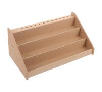 COOLHIYA Porta Colori Acrilici in Legno con Supporto per Pennelli, Design a 13 Scomparti Multi-Strato, Forma Semplice e Decorativa per Artisti e Uso Domestico