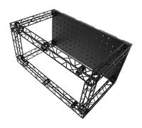 COOLHIYA Scatola Espositiva per Figurine, Palco Modulare Nero in Plastica | Miniature e Collezioni, Struttura Assemblabile Flessibile, Uso su Scrivania o Stanza