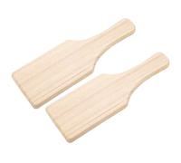 COOLHIYA Set 2 Pezzi Strumenti di Scultura in Legno Beige per Argilla, Facili da Conservare e Stimolano la creatività, per Vasai e Modellazione Artigianale