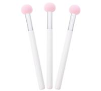 COOLHIYA Set 3 Pezzi Pennelli Correttore con Spugna Bianca in Materiale Non-latex per Trucco Viso Confortevole e Applicazione Uniforme per Donne