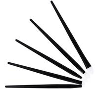 COOLHIYA Set di Pennelli per Trucco in Silicone Nero Portatile 5 Pezzi Tubo in Alluminio e Abs per Uso Professionale e Quotidiano