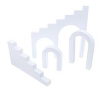 COOLHIYA Soprammobili Moderni Leggeri e Facili da Montare Set 4 Pezzi in Schiuma Bianco per Fotografia di Piccoli Prodotti e Giocattoli