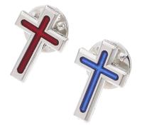 COOLHIYA Spilla da Risvolto a Forma di Croce per Comunione 2 Pezzi in Lega di Zinco con Design Raffinato e Facile da Attaccare, per Feste ed Eucaristia