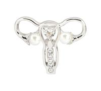 COOLHIYA Spilla Donna Forma Utero in Lega Argento, Spilla Creativa Facile da Abbinare per Occasione Casual e Ufficiale, Gioiello Unico per Ragazze e Donne