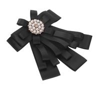 COOLHIYA Spilla Fiocco Elegante per Donna Nero Traspirante, Accessorio per Camicie in Ristoranti e Hotel, Stile Professionale e Raffinato