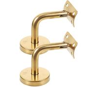 COOLHIYA Staffa per Corrimano Scala Interna in Acciaio Inox 2 Pezzi Supporto Curvo Durevole per Ringhiera e Passamano Esterno