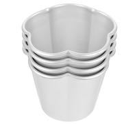 COOLHIYA Stampi per Dolci Facili da Sformare e Resistenti 4 Pezzi in Lega di Alluminio Argento per Muffin e Torte per Home Baking