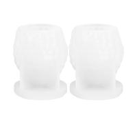 COOLHIYA Stampo a forma di (2 pezzi): stampo in silicone a forma di per realizzare candele e saponi - Design 3D per lavoretti natalizi, riutilizzabile e resistente al calore per progetti fai da te.