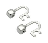 COOLHIYA Supporto per Supporti Nasali Occhiali in Metallo Argento 1 Coppia per Occhiali da Sole e Vista Riduce Carico Naso e Previene Scivolamento