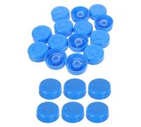 COOLHIYA Tappi per bottiglie d'acqua da 55 mm, 20 pezzi, plastico blu, filettati, per bottiglie d'acqua e boccioni, uso semplice, per distributori d'acqua