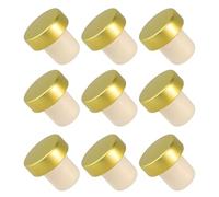 COOLHIYA Tappi per Bottiglie di Vino in Alluminio Oro 29mm Set da 9 Pezzi Sigillanti e Biodegradabili per Uso Domestico Affidabile