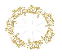 COOLHIYA Topper per Torta Compleanno in Carta Dorata 10 Pezzi, Decorazione Cupcake Creativa e Carina per Feste di Compleanno e Party